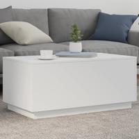 Salontafel met LED-verlichting 90x50x40 cm wit - thumbnail