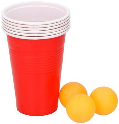 TOM beerpong 12 x 9,5 cm rood/geel 9-delig