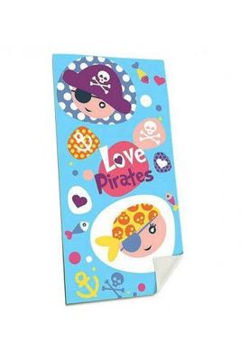 Kids Licensing strandlaken Love Pirates 70 x 140 cm katoen blauw Kids Licensing strandlaken Love Pirates 70 x 140 cm katoen blauw