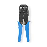 Nedis Krimptang | CAT5 / CAT5e / CAT6 / CAT6a / RJ10 / RJ11 / RJ45 | Snijden / Strippen / Tang | ABS / Staal | Blauw