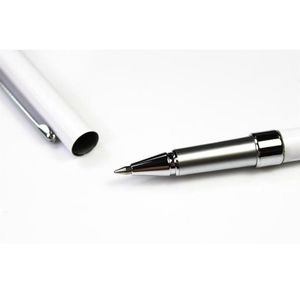 Universal stylus pen and Ordinary ball-point pen for Capacitive Screens-White