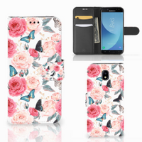 Samsung Galaxy J5 2017 Hoesje Butterfly Roses - thumbnail