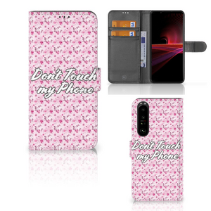 Sony Xperia 1 III Portemonnee Hoesje Flowers Pink DTMP