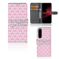 Sony Xperia 1 III Portemonnee Hoesje Flowers Pink DTMP - thumbnail