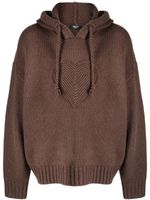 FIVE CM hoodie à lien de resserrage - Marron