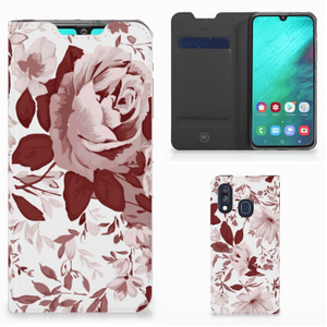 Bookcase Samsung Galaxy A40 Watercolor Flowers