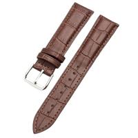 By Qubix - Compatible met Garmin Lily 2 - Crocodile leren bandje - Bruin - Compatible Garmin bandje