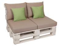 GO-DE Textil Palletkussenset (Beige/groen)