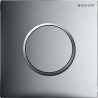 Geberit HyTouch urinoir stuursysteem pneumatisch inclusief bedieningsplaat Sigma 10 Plaat en toets glansverchroomd Designring matverchroomd 116.015.KH.1