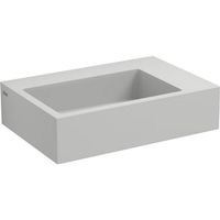 Fontein Clou Flush 2 Plus 42.5x29x10.5cm Aluite Mat Wit (Met Voorbewerkt Kraangat Rechts)