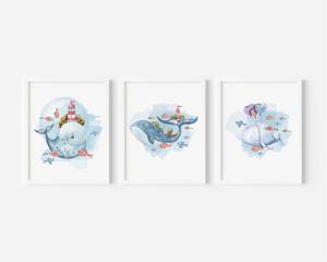 Posters - Zeedieren / Set van 3