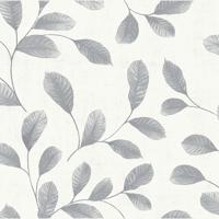 Dutch Wallcoverings Behang Design Leaves White-Grey 12021