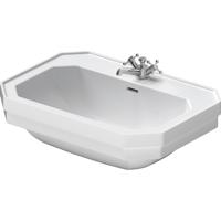 Duravit Serie 1930 wastafel 70x50cm 1 kraangat overloop wit 04387000001