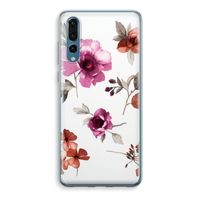 Geschilderde bloemen: Huawei P20 Pro Transparant Hoesje - thumbnail