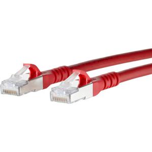 Metz Connect 1308450566-E RJ45 Netwerkkabel, patchkabel CAT 6A S/FTP 0.50 m Rood Snagless 1 stuk(s)