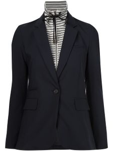 Veronica Beard blazer à col zippé à lien de resserrage - Blanc