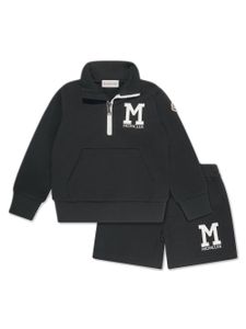 Moncler Enfant survêtement en coton à logo imprimé - Noir