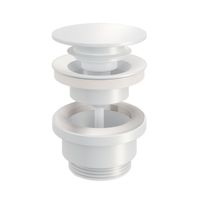 Hotbath Pal clickplug met schroef rond wit mat P710WH