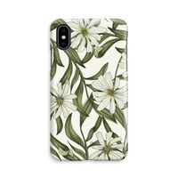 Wit bloemenpatroon: iPhone X Volledig Geprint Hoesje - thumbnail