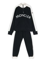 Moncler Enfant survêtement en coton à logo imprimé - Bleu