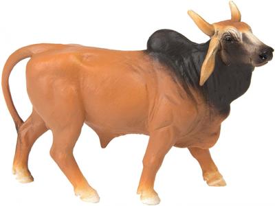 Safari wilde dieren Brahma stier junior 13 cm bruin/zwart
