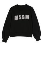 MSGM Kids sweat en coton à ornements - Noir - thumbnail