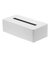 Yamazaki Home Rechthoekige Coer/Tissue Box Houder, Staal, Wit, One Size