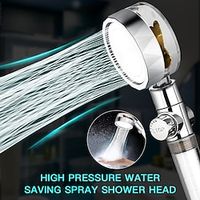 douchekop waterbesparende stroom 360 graden draaibaar met kleine ventilator abs regen hogedruksproeikop badkameraccessoires Lightinthebox - thumbnail