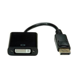 Value 12.99.3137 DisplayPort-kabel DisplayPort / DVI Adapterkabel DisplayPort-stekker, DVI-D 24+1-polige bus 0.15 m Zwart