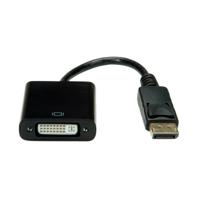 Value 12.99.3137 DisplayPort-kabel DisplayPort / DVI Adapterkabel DisplayPort-stekker, DVI-D 24+1-polige bus 0.15 m Zwart - thumbnail