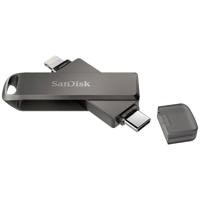 SanDisk iXpand® Luxe USB-stick 64 GB Zwart SDIX70N-064G-GN6NN Apple Lightning, USB-C USB 3.1 (Gen 1)