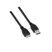 Aisens A105 – 0044 – USB 3 kabel (2 m, geschikt voor digitale externe behuizing, mobiele accessoires en achteruitrijcameras) zwart