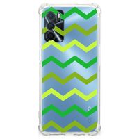 OPPO A16 | A16s | A54s Doorzichtige Silicone Hoesje Zigzag Groen