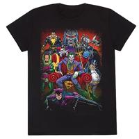 T-Shirt met Korte Mouwen DC Comics Villains Zwart Uniseks