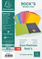 Exacompta Rock&apos;s 80 dossiermap, ft 22 x 31 cm, pak van 100, geassorteerde kleuren