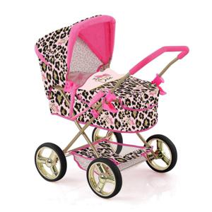 The Glam Crew Poppenwagen Gigi met Luipaardprint Roze/Goud