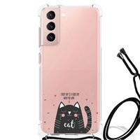 Samsung Galaxy S21 FE Stevig Bumper Hoesje Cat Good Day