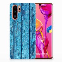 Huawei P30 Pro Bumper Hoesje Wood Blue - thumbnail