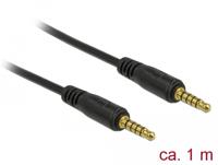 Delock 85696 Stereo Jack Kabel 3,5 mm 5-pins male naar male 1 m zwart