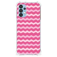 Samsung Galaxy A13 (4G) Doorzichtige Silicone Hoesje Waves Pink