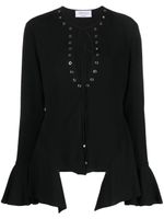 Blumarine blouse à détail d'œillets - Noir - thumbnail