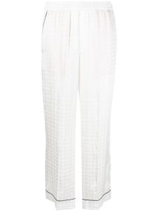 10 CORSO COMO pantalon droit à motif Circle - Blanc