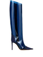 Alexandre Vauthier bottes en cuir à design iridescent 105 mm - Bleu - thumbnail