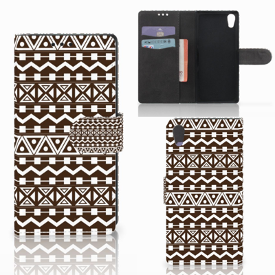 Sony Xperia XA1 Telefoon Hoesje Aztec Brown