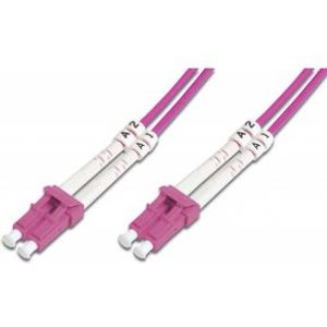 Digitus LC/LC, 7 m Glasvezel kabel Roze