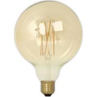 Calex LED Full Glass LongFilament Globe Lamp 240V 4W 320lm E27 GLB125, Gold 2100K Dimmable, energy label A+