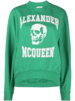 Alexander McQueen sweat en coton stretch à logo imprimé - Vert - thumbnail