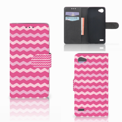 LG Q6 | LG Q6 Plus Telefoon Hoesje Waves Pink LG Q6 | LG Q6 Plus Telefoon Hoesje Waves Pink