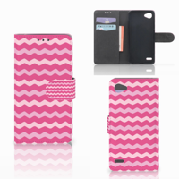 LG Q6 | LG Q6 Plus Telefoon Hoesje Waves Pink