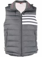 Thom Browne gilet matelassé à détail 4 bandes signature - Gris